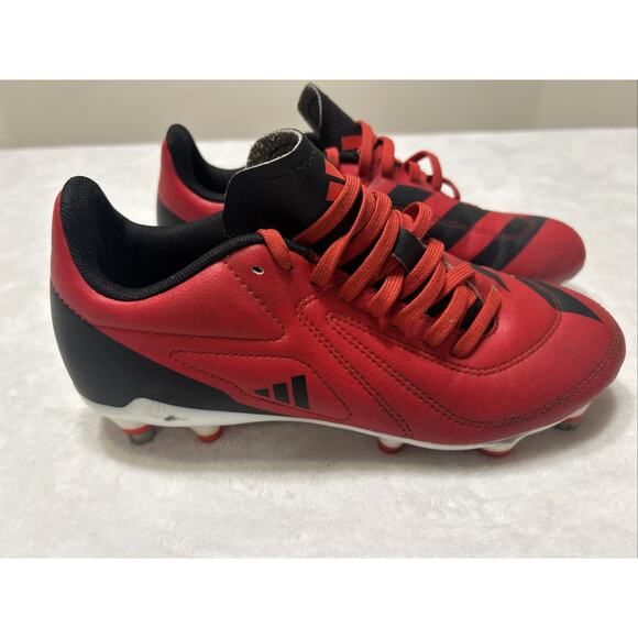 Adidas Adizero RS15 Size 4.5 Red Black Rugby Soccer Cleats Boots Ultimate SG - Picture 3 of 7